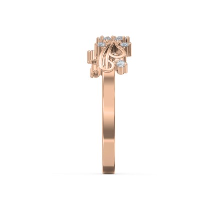Glowing Leaves Diamond Ring & Vintage Band