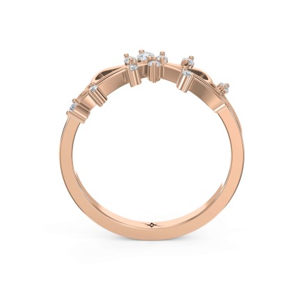 Glowing Leaves Diamond Ring & Vintage Band