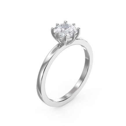 Six Prong Solitaire Engagement Ring