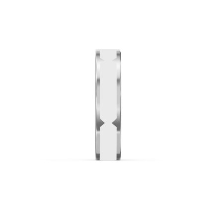 Natural Impression Wedding Band Made Of White Enamel