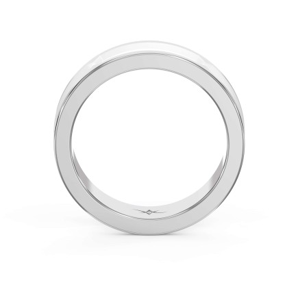 Natural Impression Wedding Band Made Of White Enamel