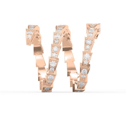 Diamond Studded Serpenti Viper Adjustable Finger Ring
