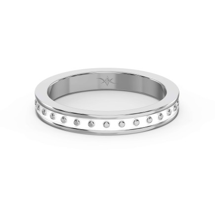 The Khedira Band of Magnificent White Enamel For Her