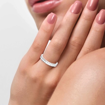 The Khedira Band of Magnificent White Enamel For Her