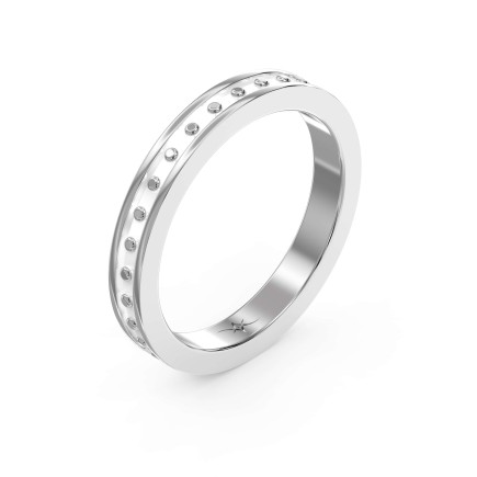 The Khedira Band of Magnificent White Enamel For Her