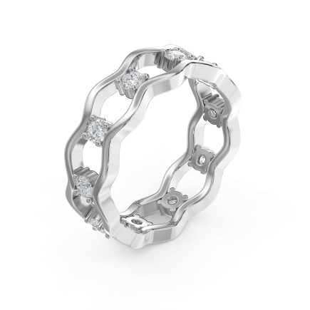 Natural Diamond Link Wedding Ring and Fine Jewelry Band For Women Gift
