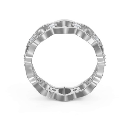 Natural Diamond Link Wedding Ring and Fine Jewelry Band For Women Gift