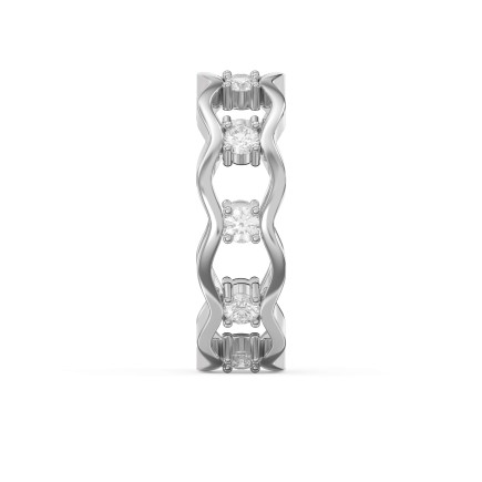 Natural Diamond Link Wedding Ring and Fine Jewelry Band For Women Gift