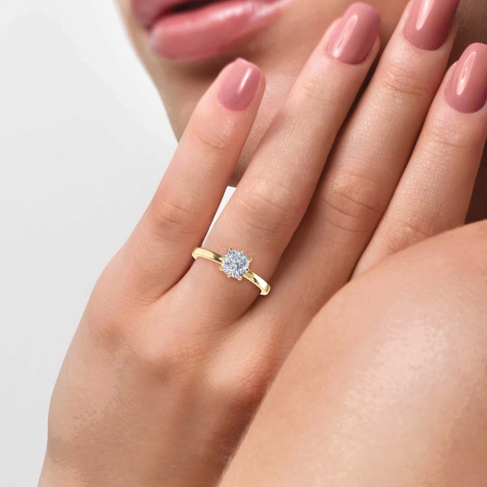 Six Prong Solitaire Engagement Ring