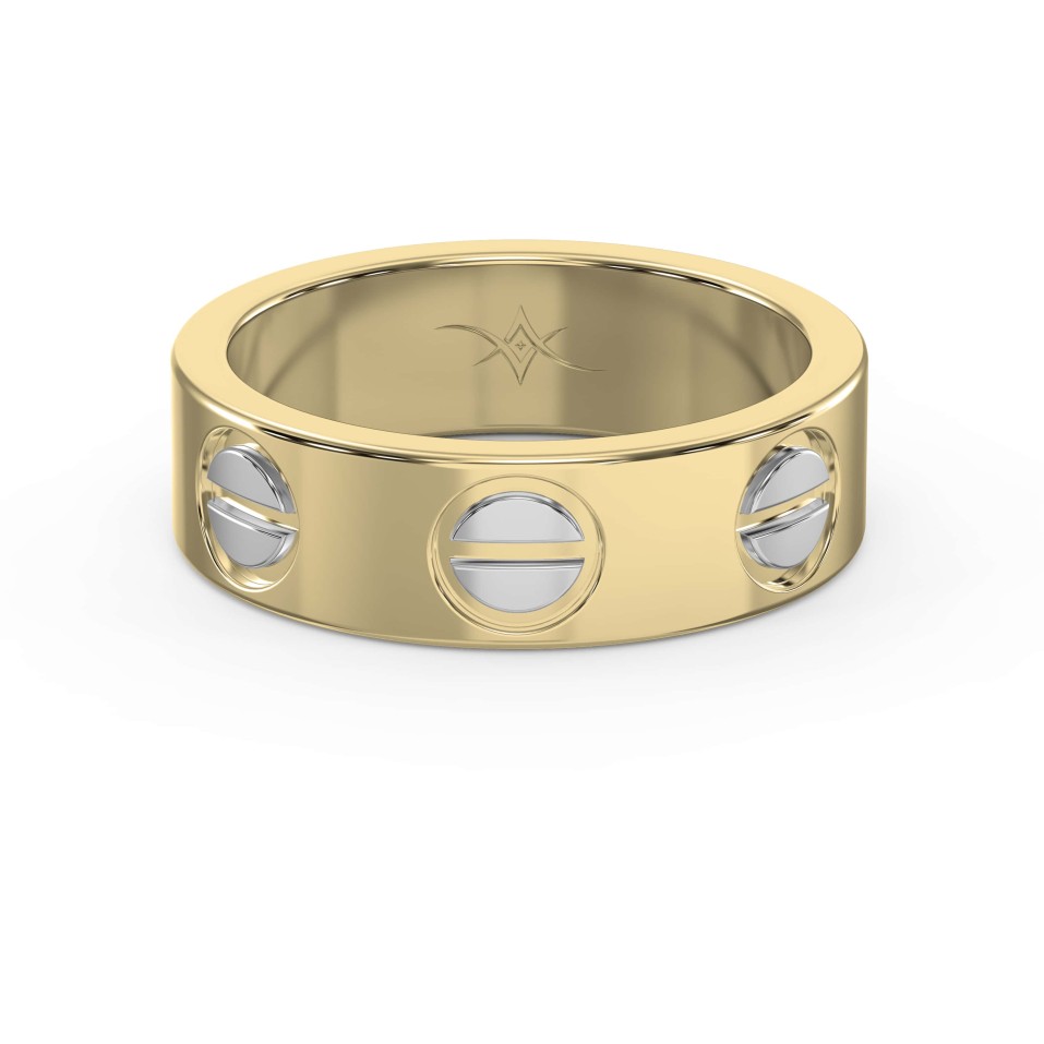 Two Tone Cartier Ring Love Band
