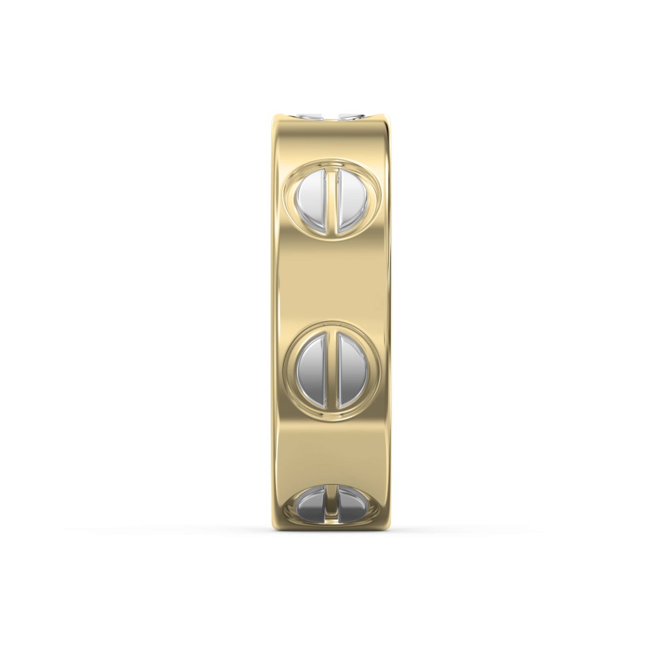 Two Tone Cartier Ring Love Band