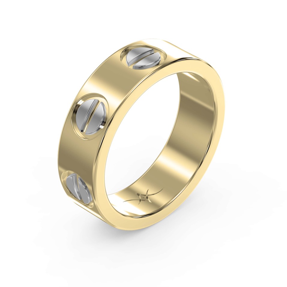 Two Tone Cartier Ring Love Band