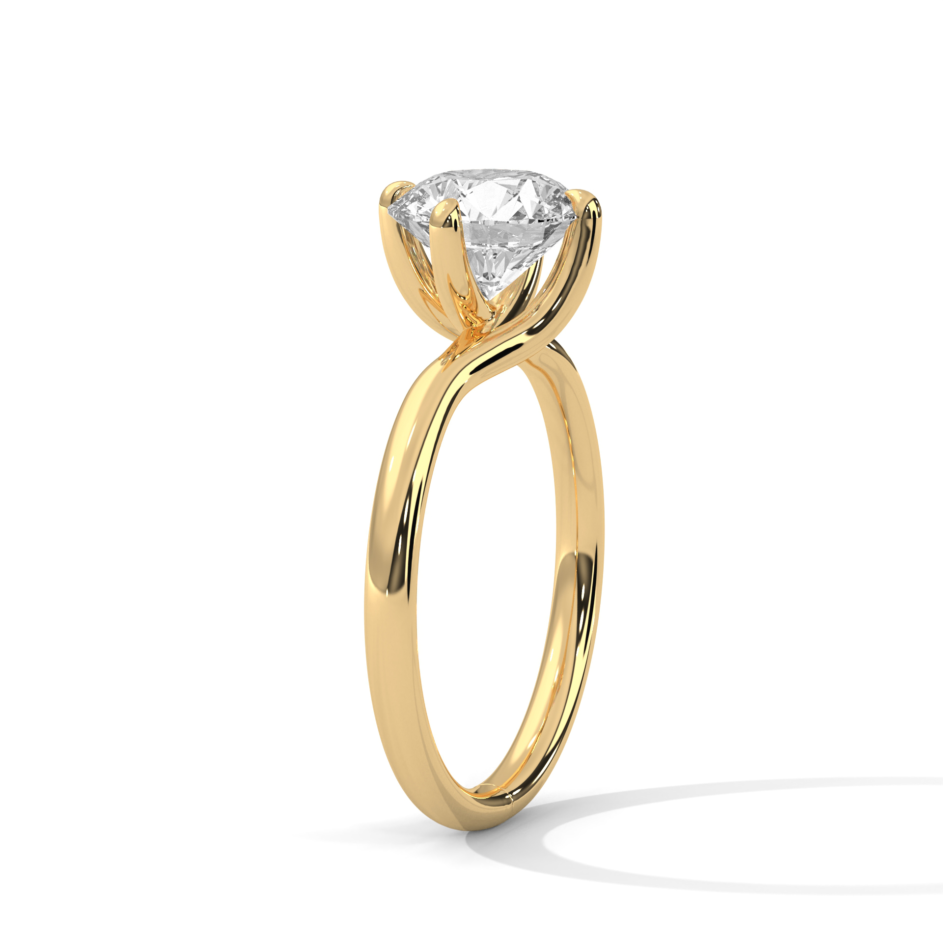 Classic Four-Prong Solitaire Engagement Ring in 14k Gold