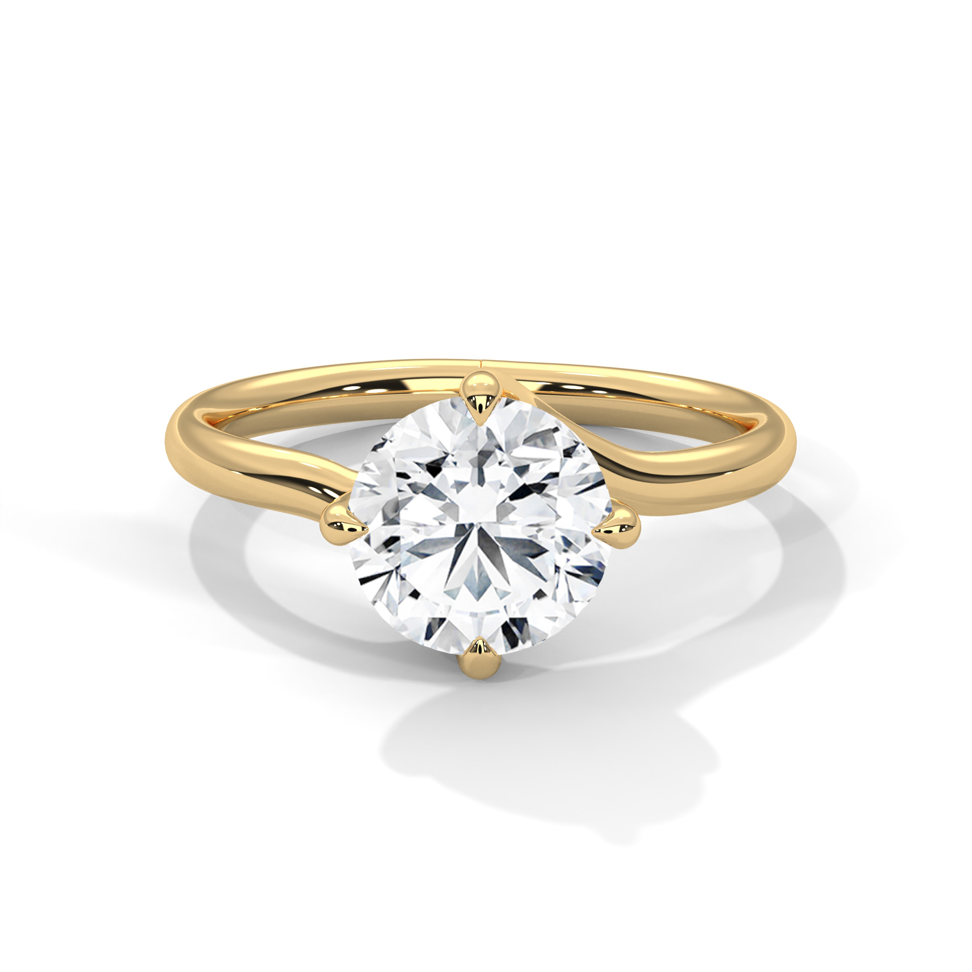 Classic Four-Prong Solitaire Engagement Ring in 14k Gold