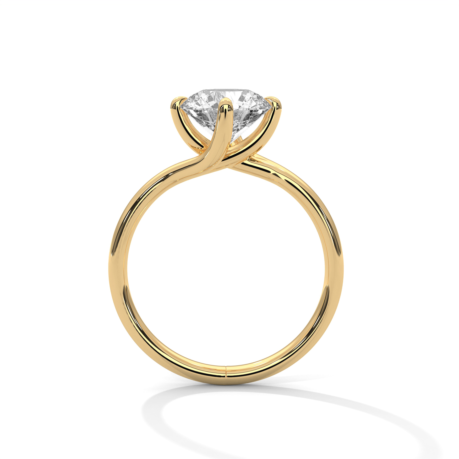 Classic Four-Prong Solitaire Engagement Ring in 14k Gold