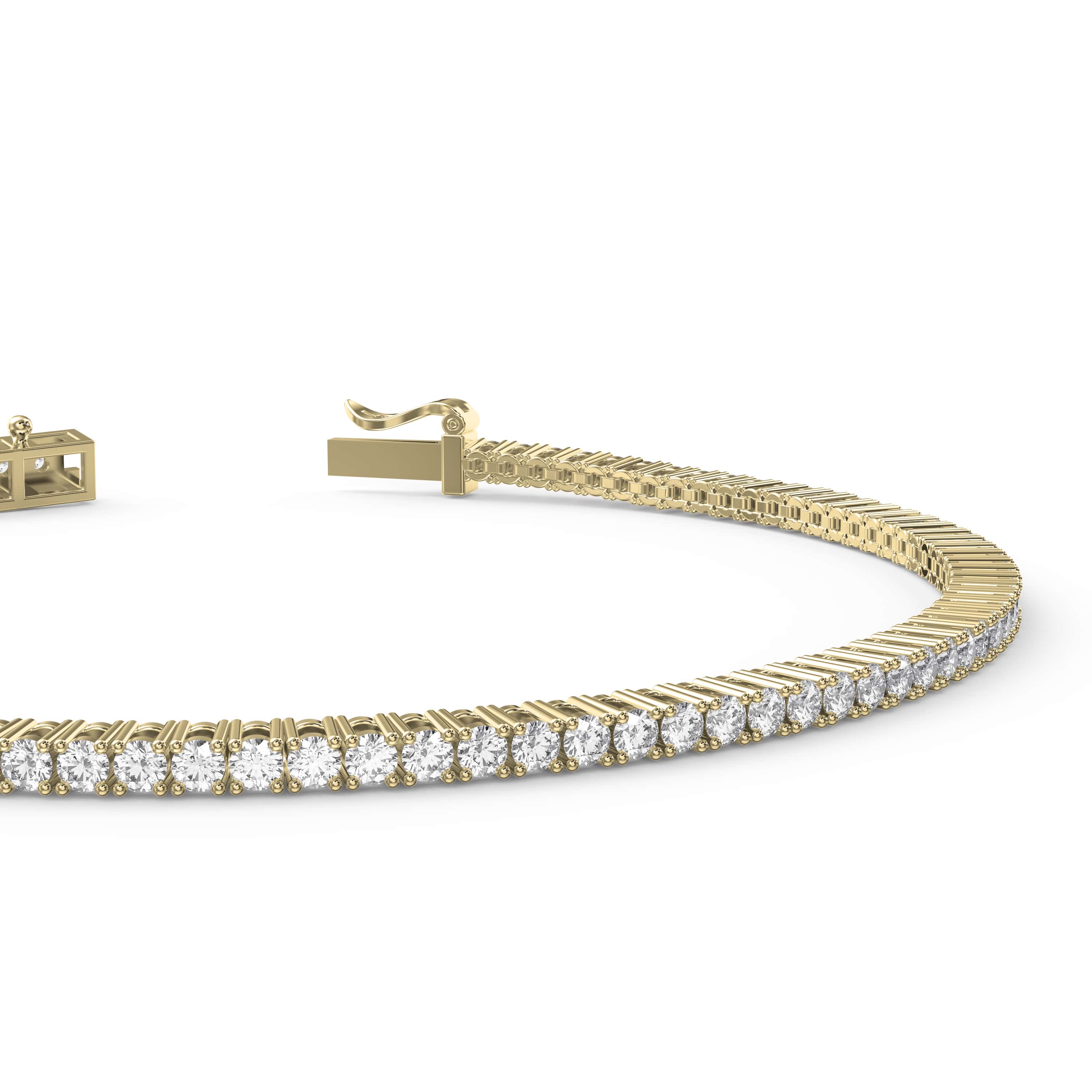 Lab-Grown Round Brilliant Diamond Line Tennis Bracelet