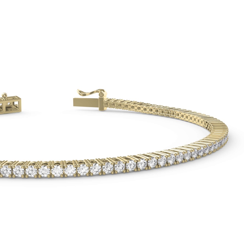 Lab-Grown Round Brilliant Diamond Line Tennis Bracelet