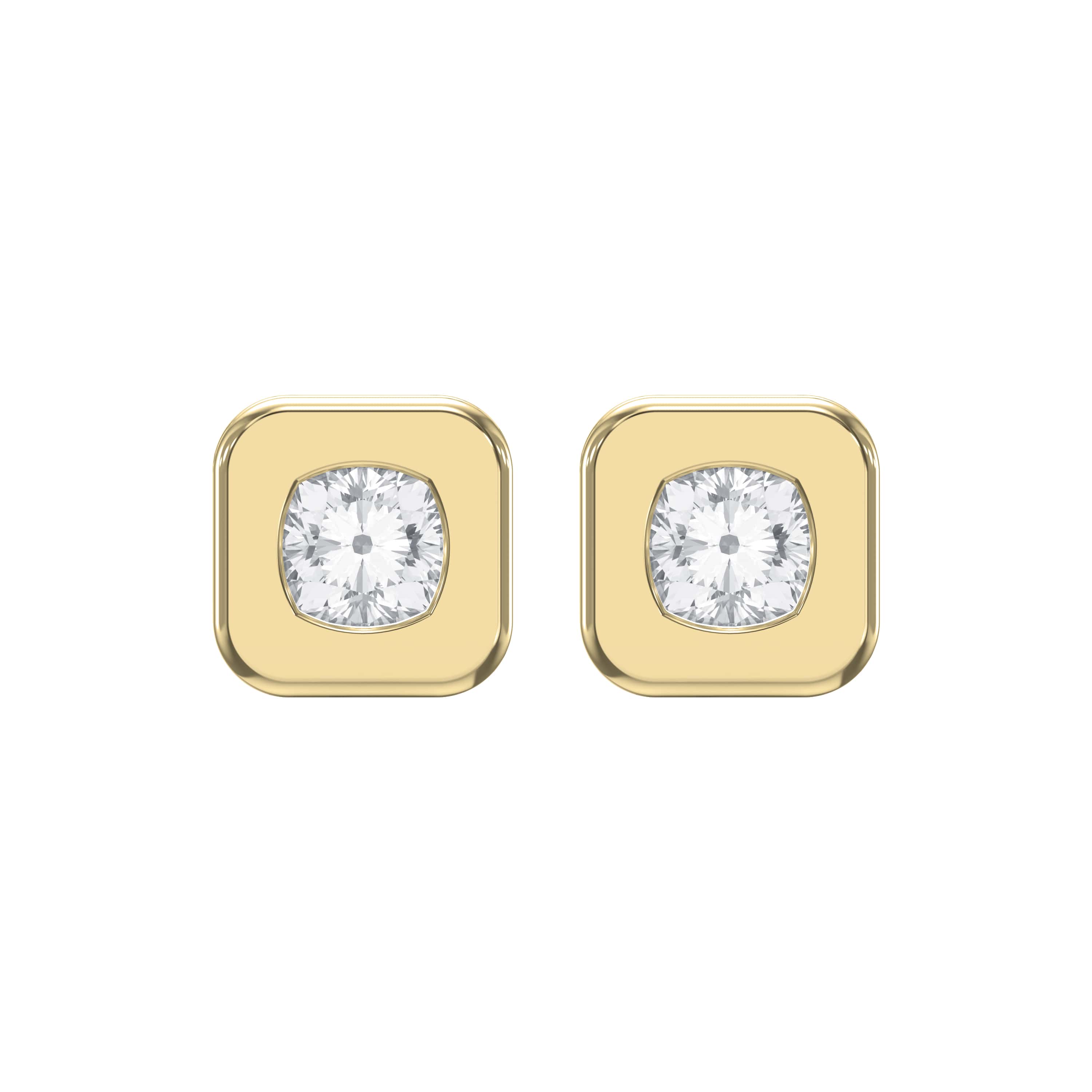 Bezel Set Studs Earrings