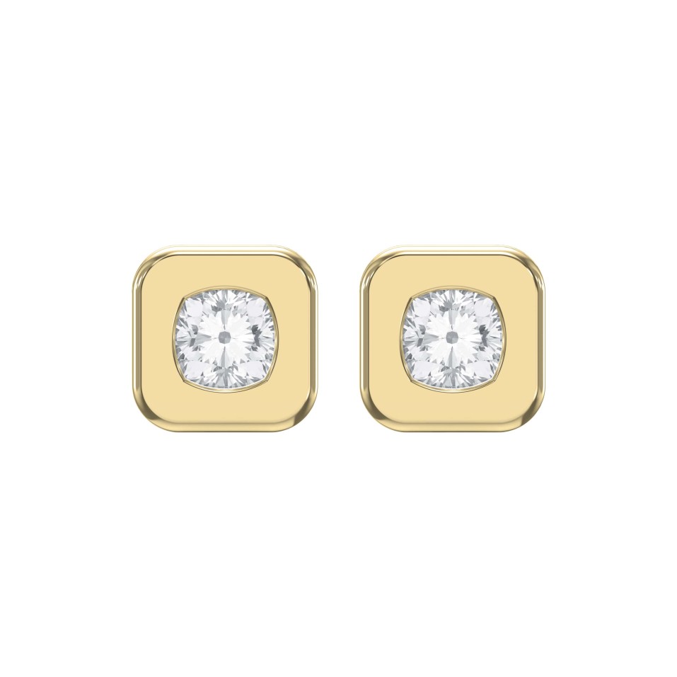 Bezel Set Studs Earrings